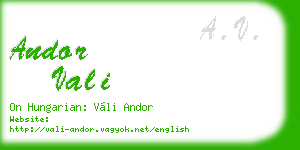 andor vali business card